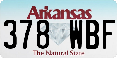 AR license plate 378WBF