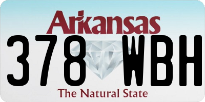 AR license plate 378WBH