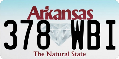 AR license plate 378WBI