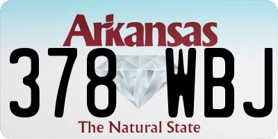 AR license plate 378WBJ