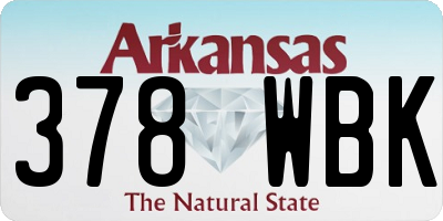 AR license plate 378WBK