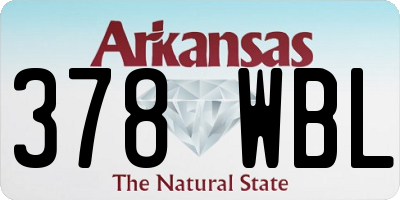 AR license plate 378WBL