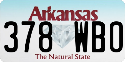 AR license plate 378WBO