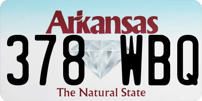 AR license plate 378WBQ
