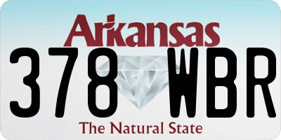 AR license plate 378WBR