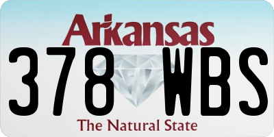 AR license plate 378WBS