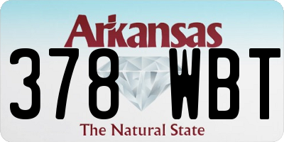 AR license plate 378WBT