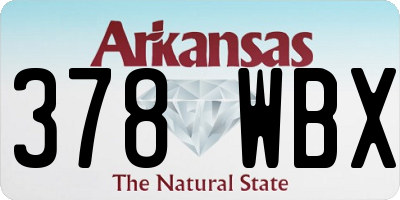 AR license plate 378WBX