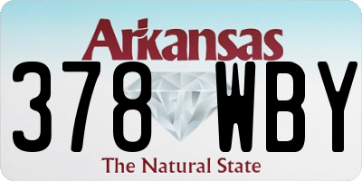 AR license plate 378WBY