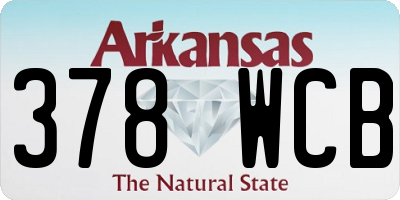 AR license plate 378WCB