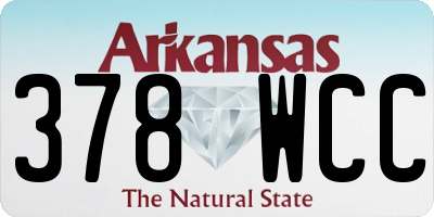 AR license plate 378WCC