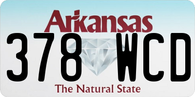 AR license plate 378WCD