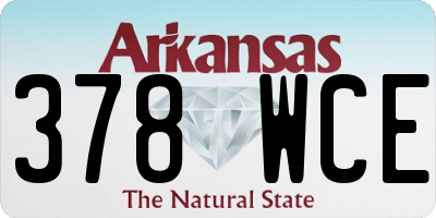 AR license plate 378WCE