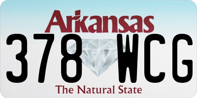 AR license plate 378WCG