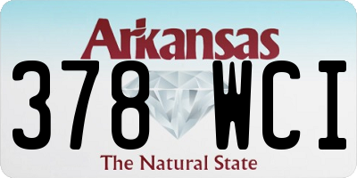 AR license plate 378WCI
