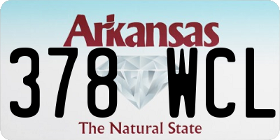 AR license plate 378WCL