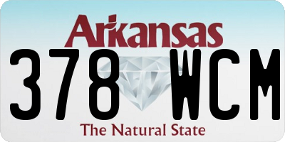 AR license plate 378WCM