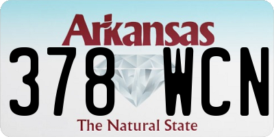 AR license plate 378WCN