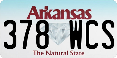 AR license plate 378WCS