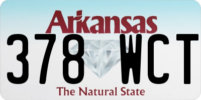 AR license plate 378WCT
