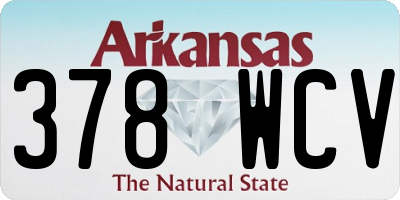 AR license plate 378WCV
