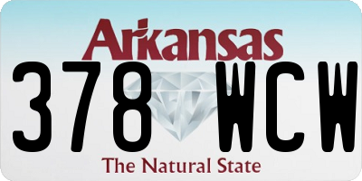 AR license plate 378WCW