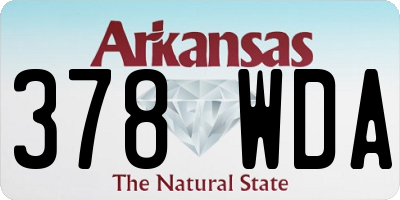 AR license plate 378WDA