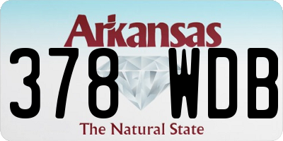 AR license plate 378WDB