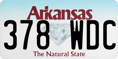 AR license plate 378WDC