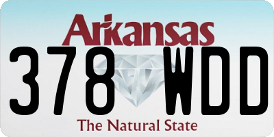 AR license plate 378WDD