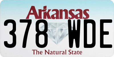 AR license plate 378WDE