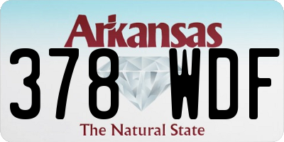 AR license plate 378WDF
