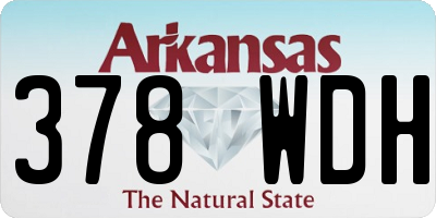 AR license plate 378WDH