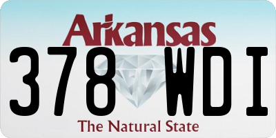 AR license plate 378WDI