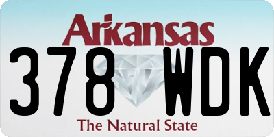 AR license plate 378WDK