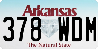 AR license plate 378WDM