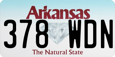 AR license plate 378WDN