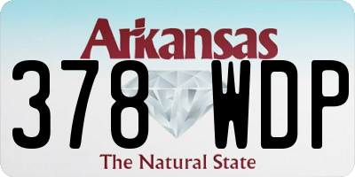 AR license plate 378WDP
