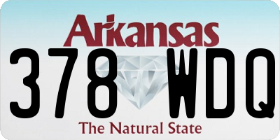 AR license plate 378WDQ