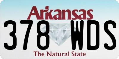 AR license plate 378WDS