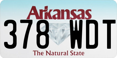 AR license plate 378WDT