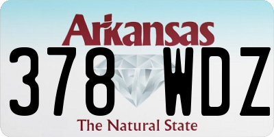 AR license plate 378WDZ