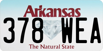 AR license plate 378WEA