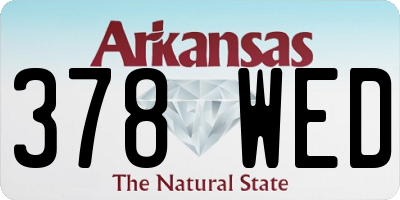 AR license plate 378WED