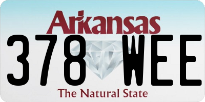 AR license plate 378WEE