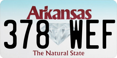 AR license plate 378WEF
