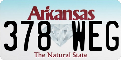 AR license plate 378WEG