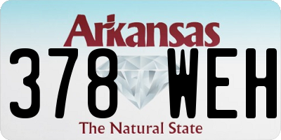 AR license plate 378WEH