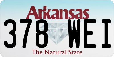 AR license plate 378WEI