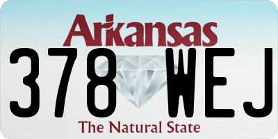 AR license plate 378WEJ